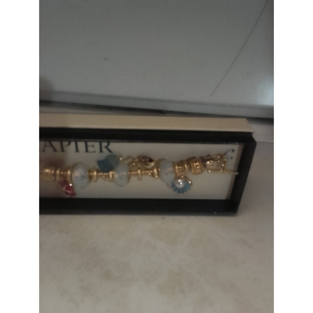 Napier Gold Charm 7" Fashion Bracelet New In The Box . - Picture 2 of 6